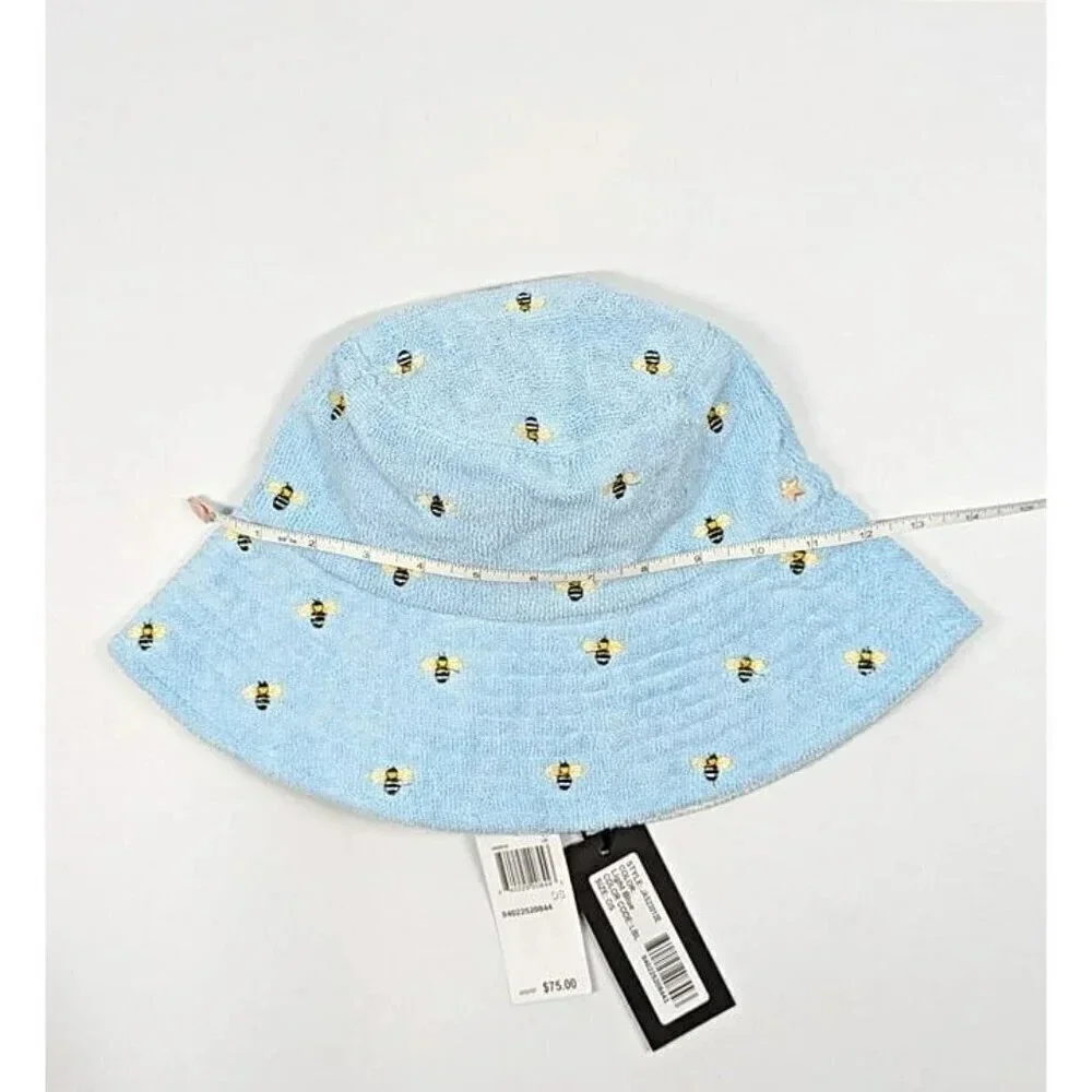 Jocelyn Women's The Bali Bumblebee Bucket Hat Light Blue O/S (MSRP $75)